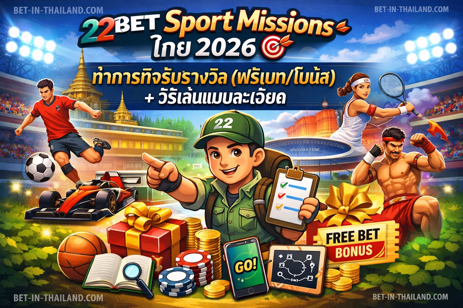 22Bet Sport Missions ไทย 2026 🎯 คู่มือทำภารกิจรับรางวัล + เงื่อนไข + ทิปทำให้คุ้ม