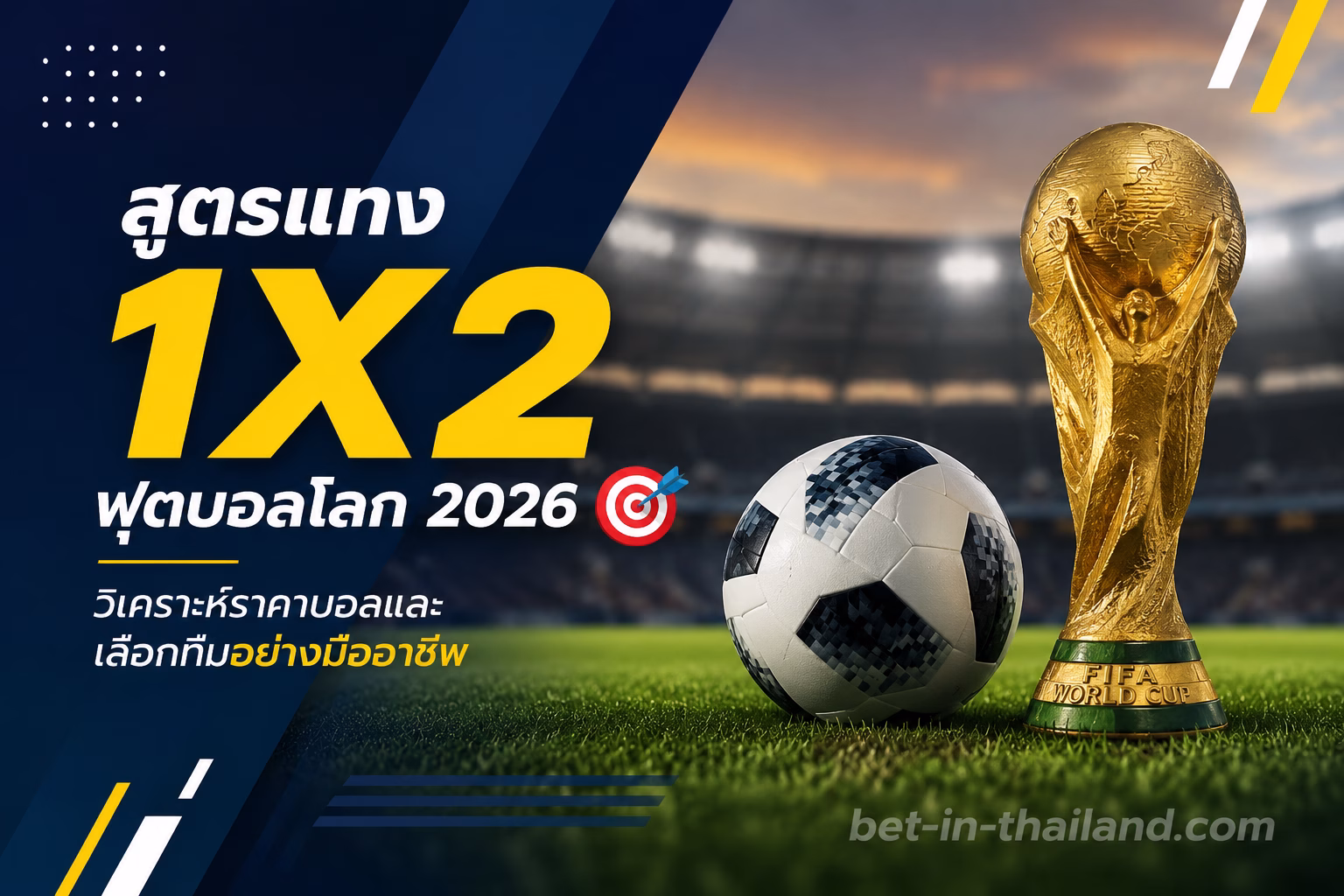 สูตรแทง 1X2 ฟุตบอลโลก 2026 วิเคราะห์แม่น เลือกทีมคุ้มค่า เพิ่มโอกาสชนะ
